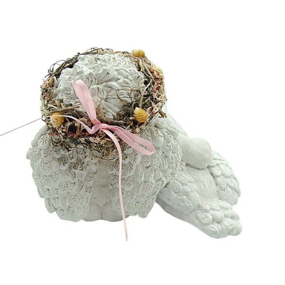 Vintage Handcrafted Cherub Angel and Goose Duck Figurine Cast Art By Kristin '91 - Picture 4 of 13